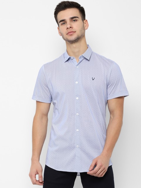

Allen Solly Men Blue Slim Fit Striped Casual Shirt