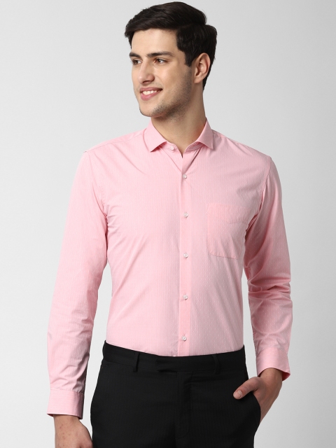 

Peter England Men Pink Slim Fit Self Design Formal Shirt