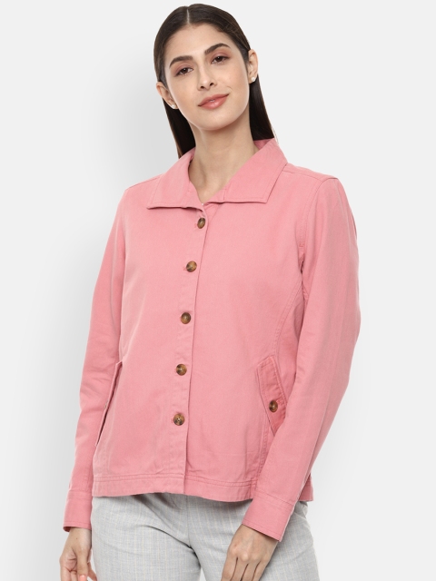 

Van Heusen Woman Pink Solid Tailored Jacket
