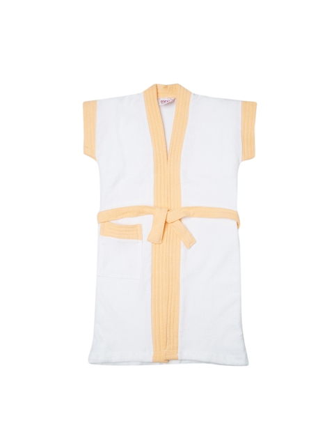 

BUMZEE Kids White Solid Bath Robe