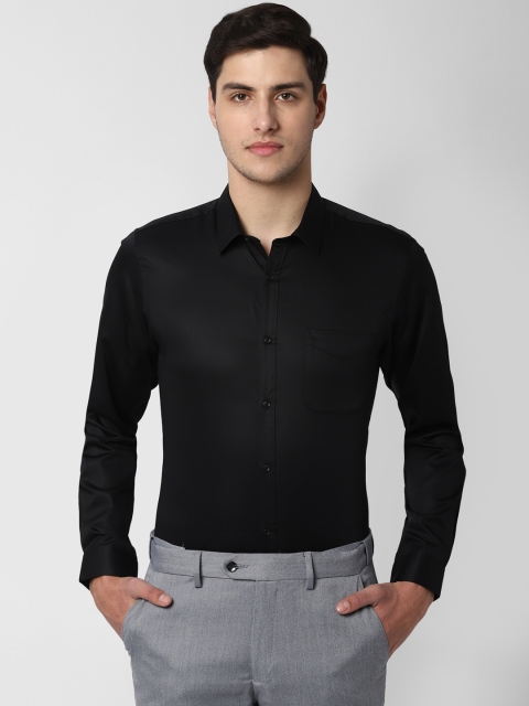 

Peter England Men Black Slim Fit Solid Formal Shirt