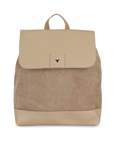 

People Women Beige Solid Backpack