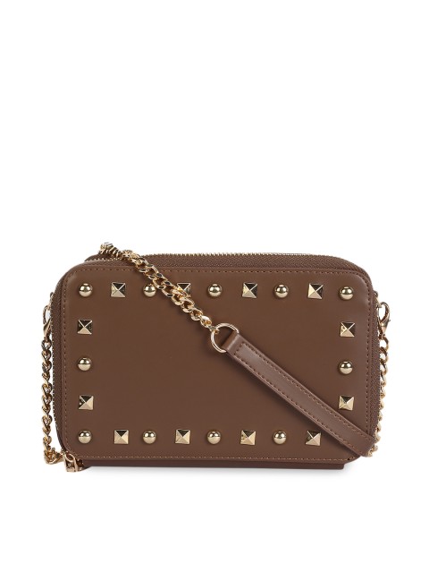 

People Brown Embellished Sling Bag