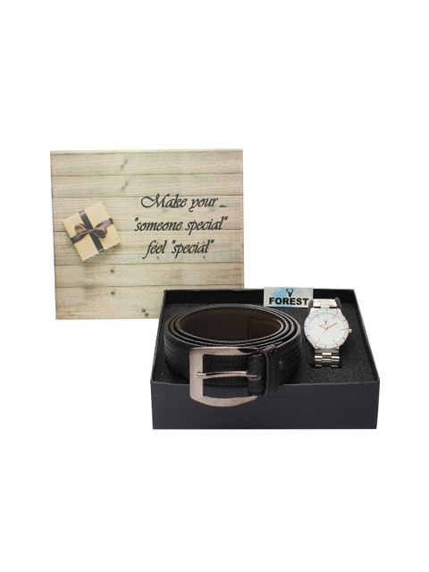 

Hobforestessentials Men Watch Gift Set, White