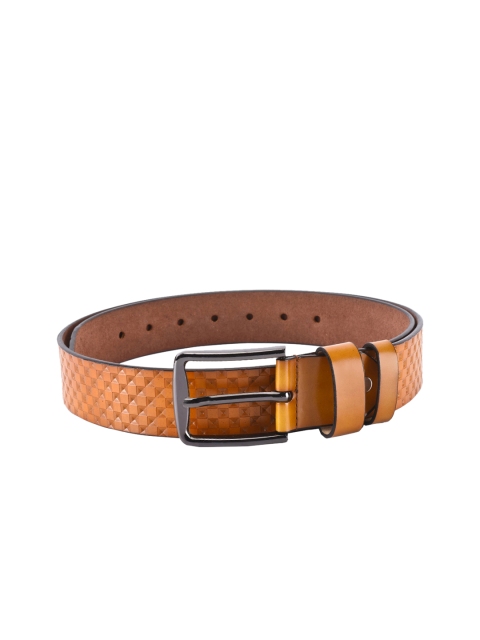 

BuckleUp Men Tan Brown Textured Belt
