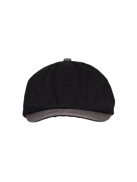 

FabSeasons Unisex Black & Grey Solid Ascot Cap