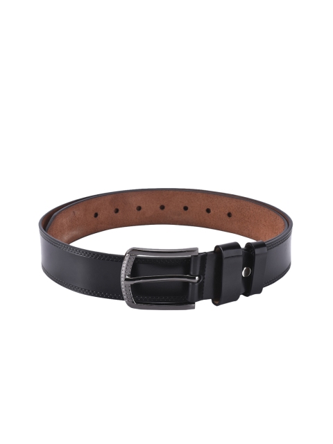 

BuckleUp Men Black Solid Belt