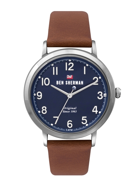 

BEN SHERMAN Men Blue & Brown Analogue Watch WBS113UT