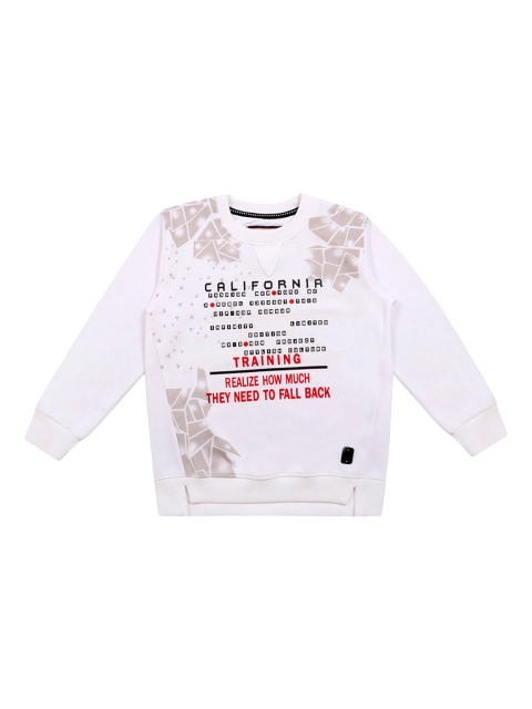 

Lil Tomatoes Boys White & Red Printed Sweatshirt