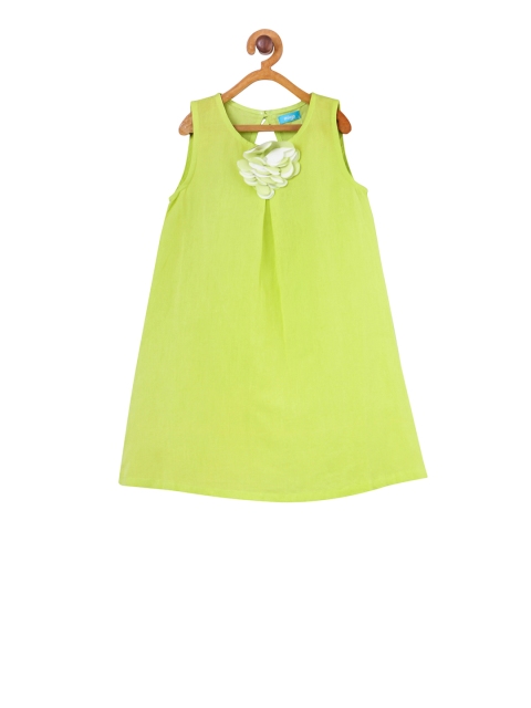 

Miyo Girls Lime Green Solid A-Line Dress
