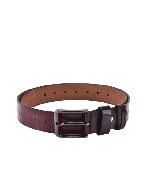 

BuckleUp Men Brown Textured Leather Belt