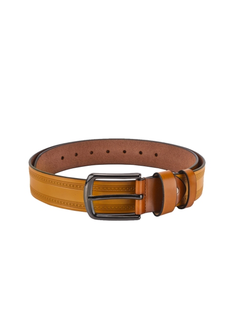 

BuckleUp Men Tan Brown Textured Belt