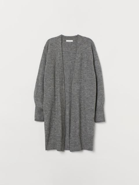 

H&M Women Grey Long Cardigan