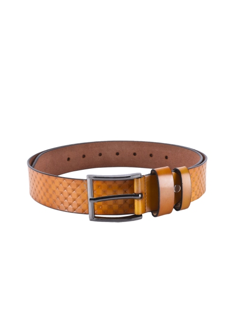 

BuckleUp Men Tan Brown Textured Belt