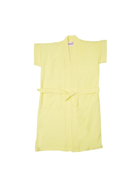 

BUMZEE Kids Yellow Solid Bath Robe