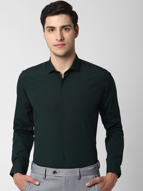 

Peter England Men Green Slim Fit Solid Formal Shirt