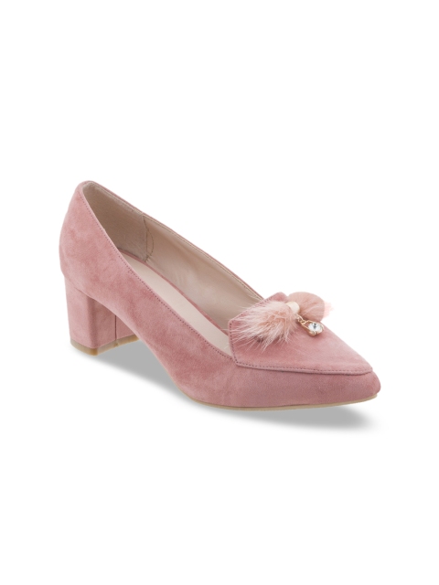 

Sherrif Shoes Women Pink Solid Pumps