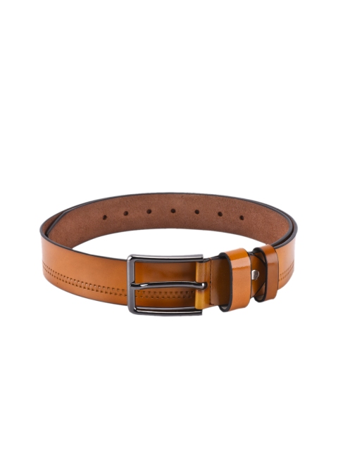 

BuckleUp Men Tan Brown Brown Solid Belt