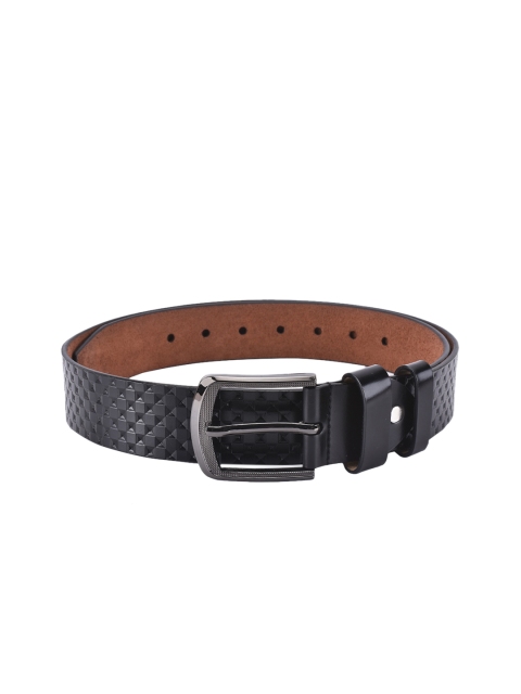 

BuckleUp Men Black Textured Belt