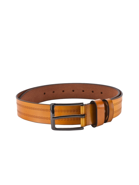 

BuckleUp Men Tan Brown Textured Belt