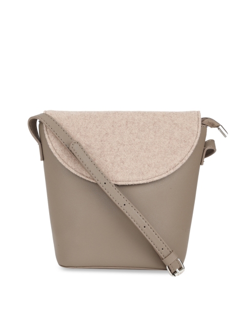 

People Taupe Solid Sling Bag