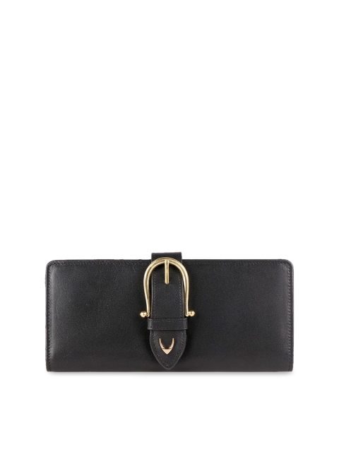 

Hidesign Women Black Solid Leather Two Fold Wallet