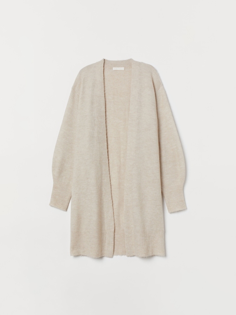 

H&M Women Beige Long Cardigan