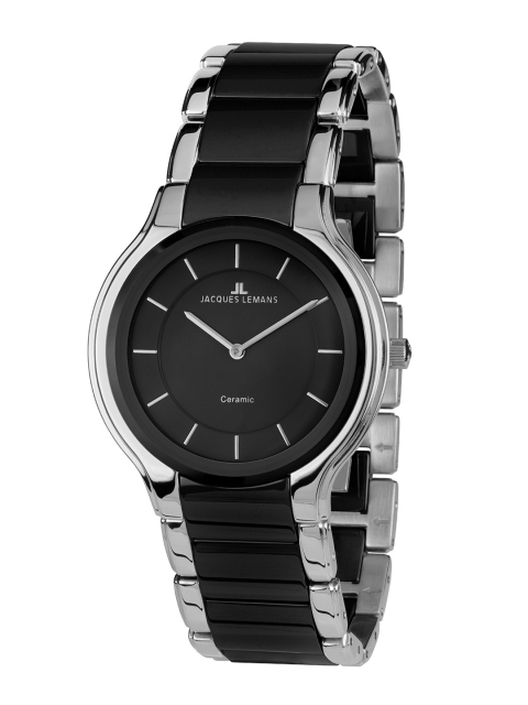 

Jacques Lemans Women Black & Silver-Toned Analogue Watch 1-1582A