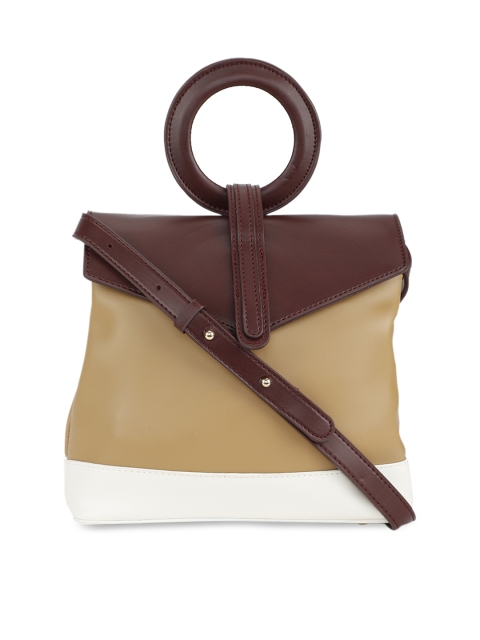 

People Brown Solid Sling Bag