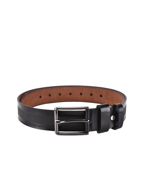 

BuckleUp Men Black Textured Belt