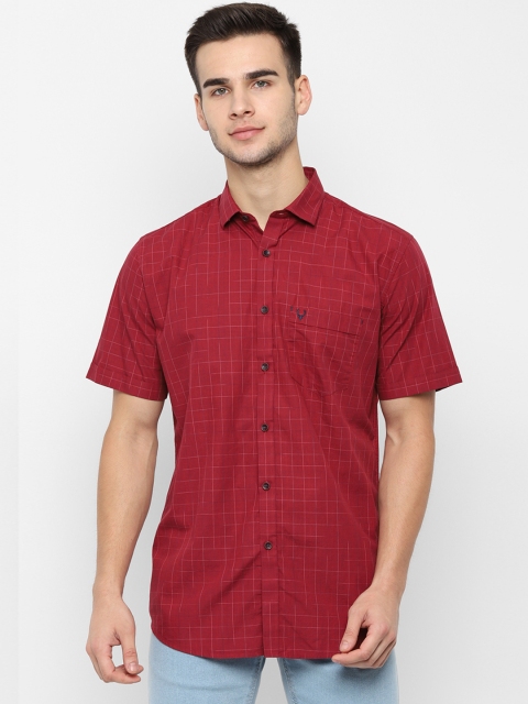 

Allen Solly Men Red Slim Fit Checked Casual Shirt