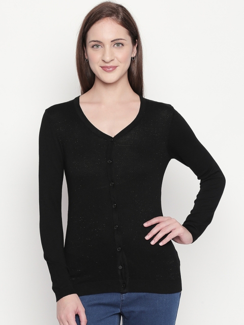 

Honey by Pantaloons Women Black Solid Cardigan