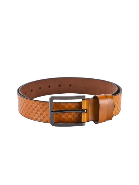 

BuckleUp Men Tan Brown Textured Belt