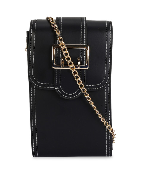 

People Black Solid Sling Bag