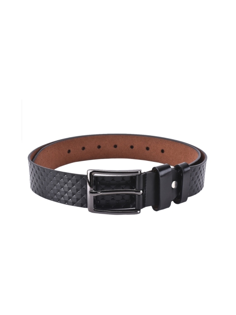 

BuckleUp Men Black Textured Belt