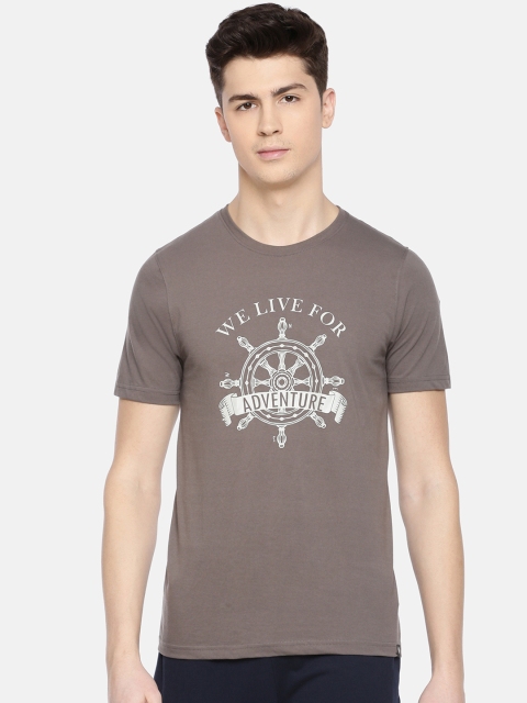 

Dollar Bigboss Men Grey Printed Lounge T-Shirt