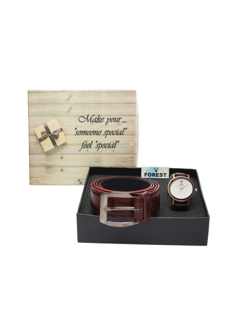 

Hobforestessentials Men Watch Gift Set, White
