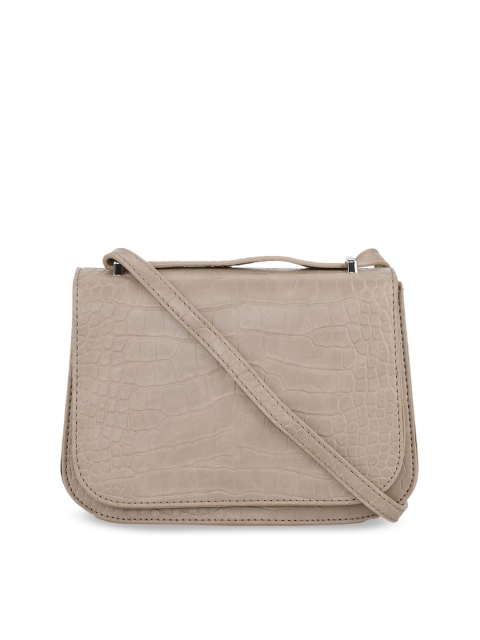 

People Beige Self Design Sling Bag