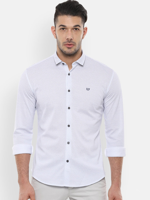

Van Heusen Sport Men Blue & White Slim Fit Printed Casual Shirt