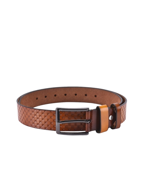 

BuckleUp Men Tan Brown Textured Belt