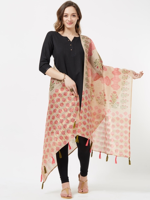 

Faserz Red & Beige Printed Dupatta