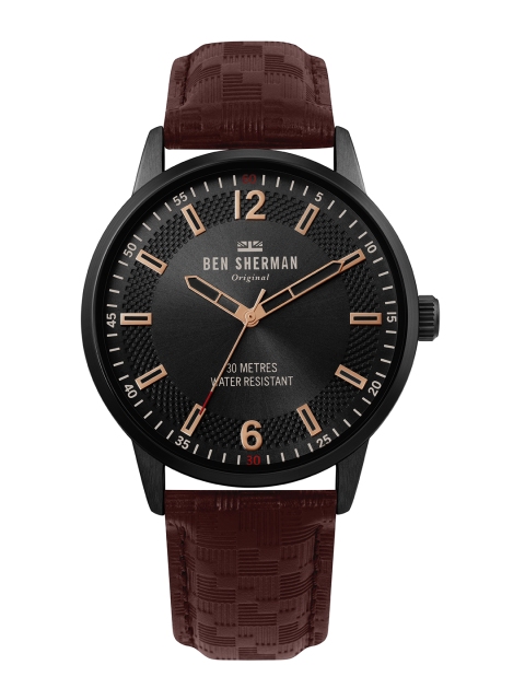 

BEN SHERMAN Men Black Analogue Watch WB029TB