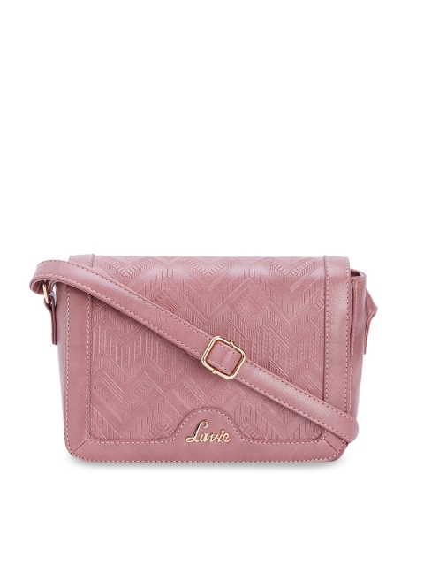 

Lavie Pink Textured Sling Bag