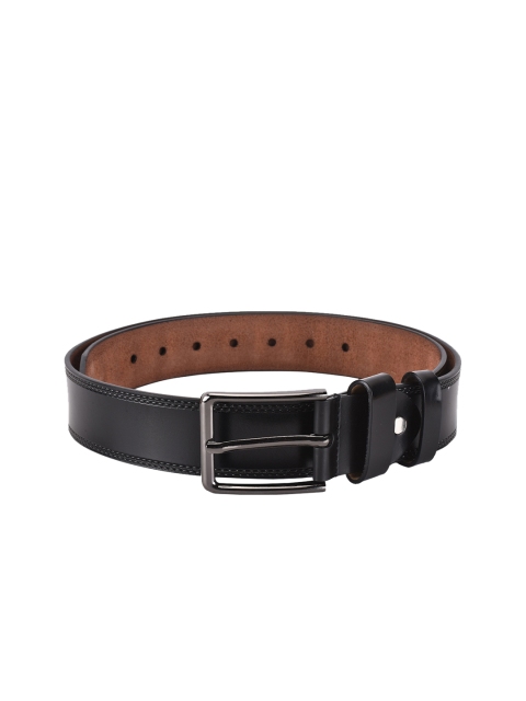 

BuckleUp Men Black Solid Belt