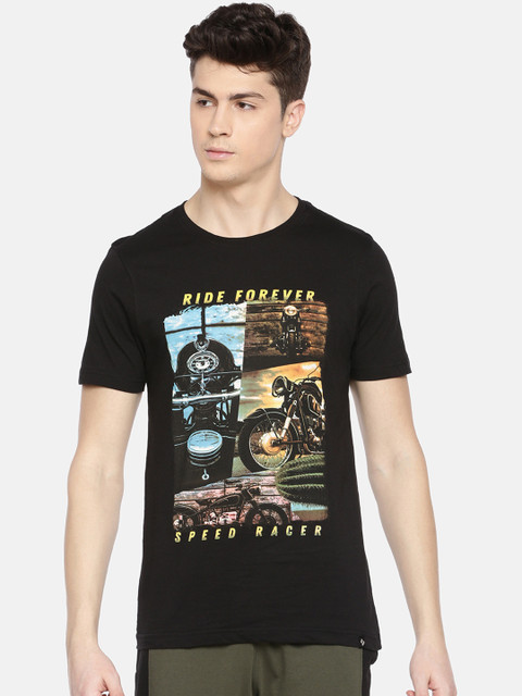 

Dollar Bigboss Men Black Printed Lounge T-Shirt