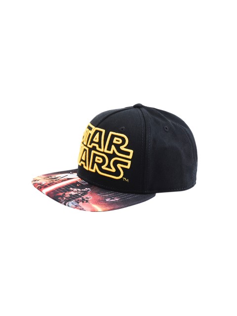 

Free Authority Men Black Star Wars Printed Snapback Cap