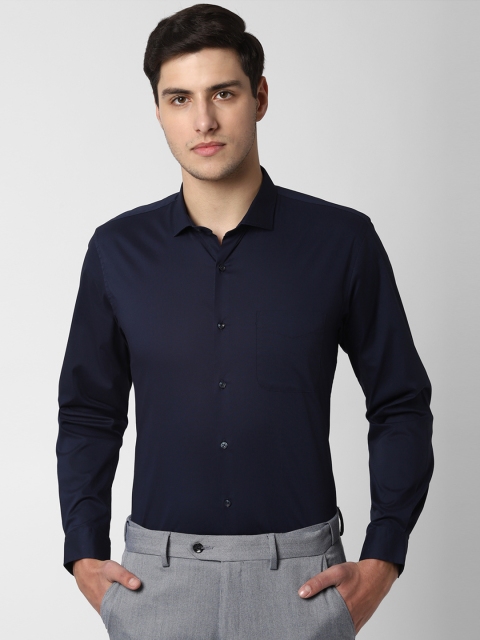 

Peter England Men Navy Blue Regular Fit Solid Formal Shirt