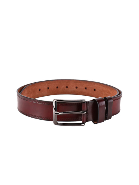 

BuckleUp Men Brown & Maroon Solid Belt