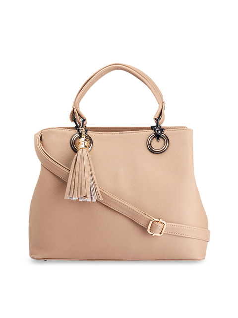 

LEGAL BRIBE Beige Solid Handheld Bag
