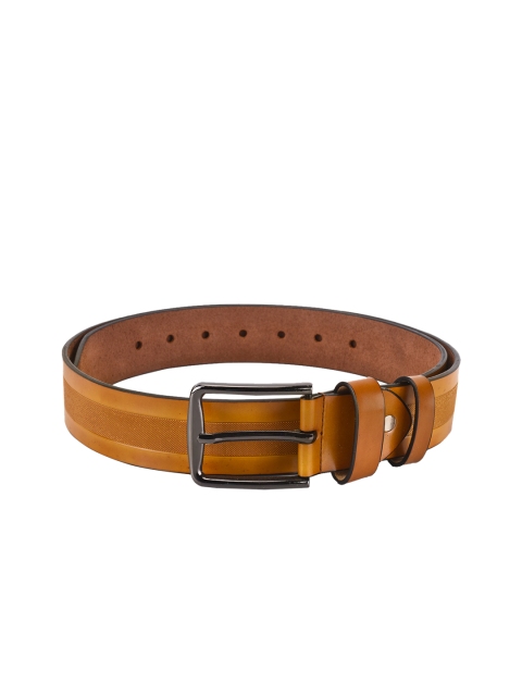 

BuckleUp Men Tan Brown Textured Belt